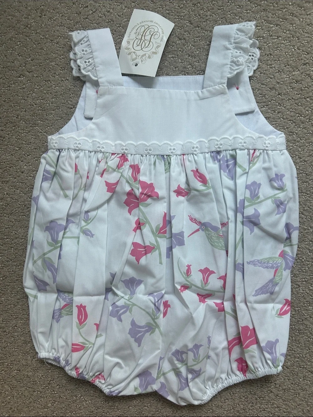 NWT Beaufort Bonnet Company Bitsy Bubble in Hummingbird print